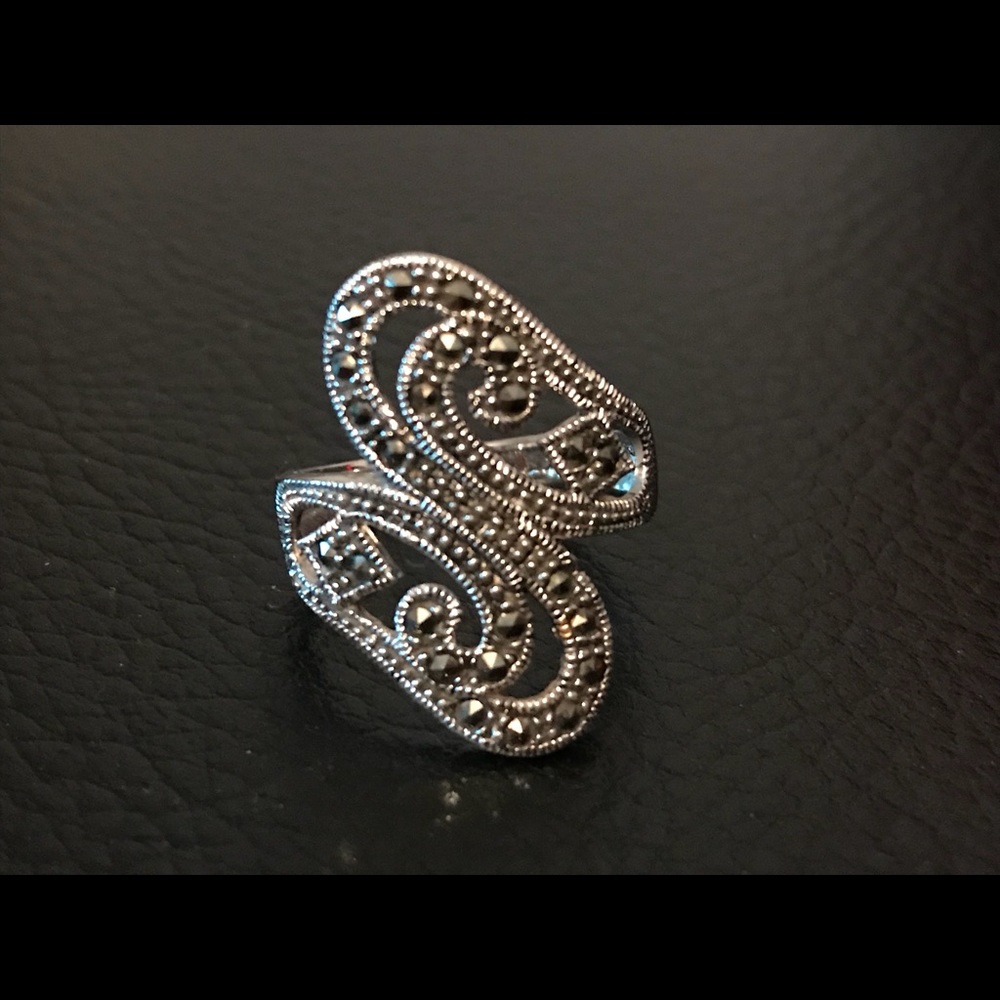 Sterling Silver and Marcasite Ring